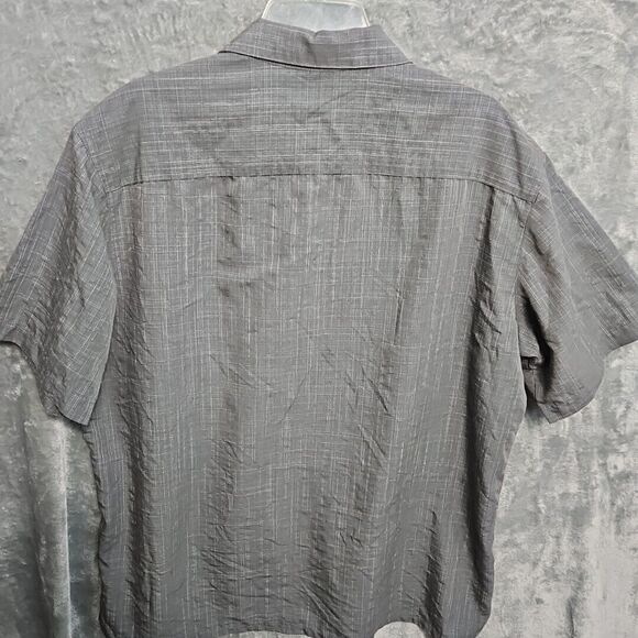 Batik Bay Mens XL Hawaiian Button Short Sleeve Shirt Gray - Picture 6 of 8